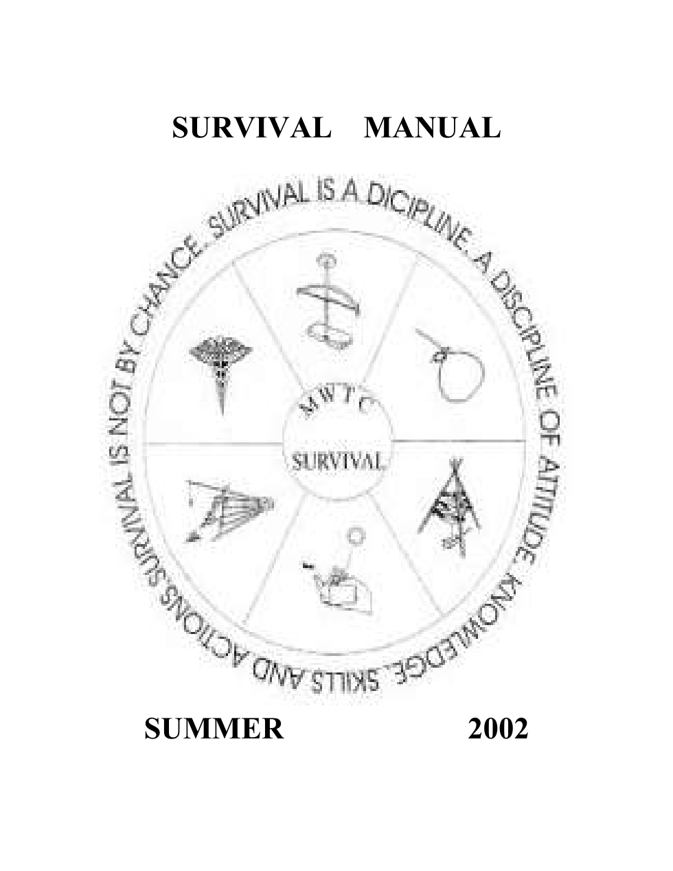USMC MWTC Summer Survival Course Hndbk 2002 180p. cover