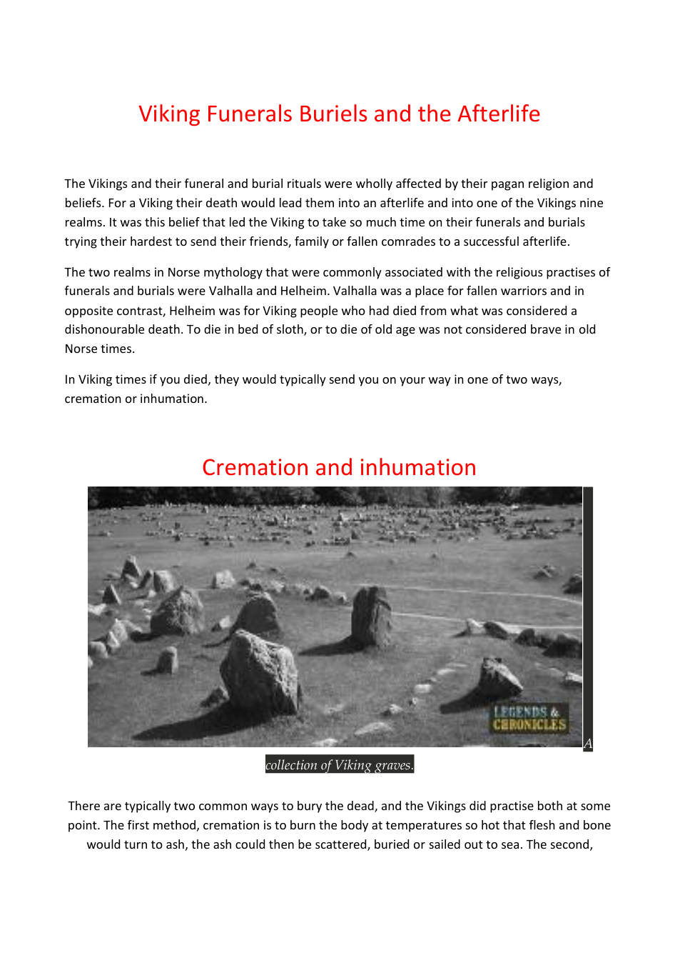 Viking Funerals Buriels and the Afterlife cover