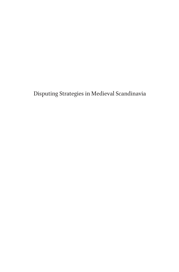 Kim Esmark - Disputing Strategies in Medieval Scandinavia (Medieval Law and Its Practice Vol.16) cover