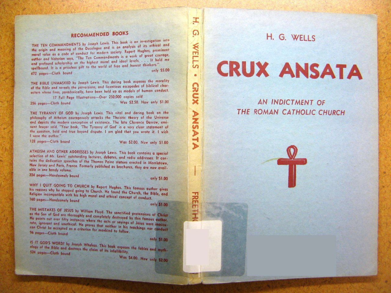 H. G. Wells - Crux Ansata cover