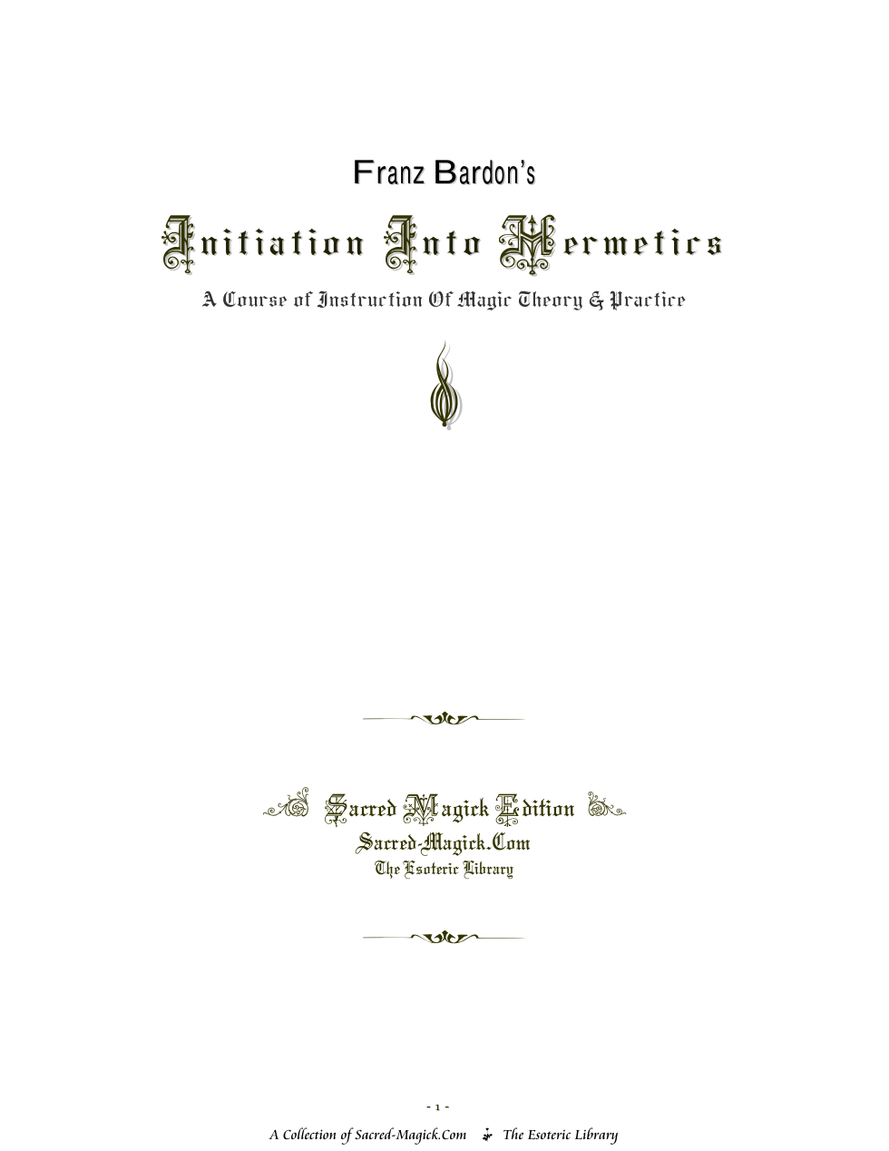 Initiation into Hermetics - Sacred Magick Edition cover