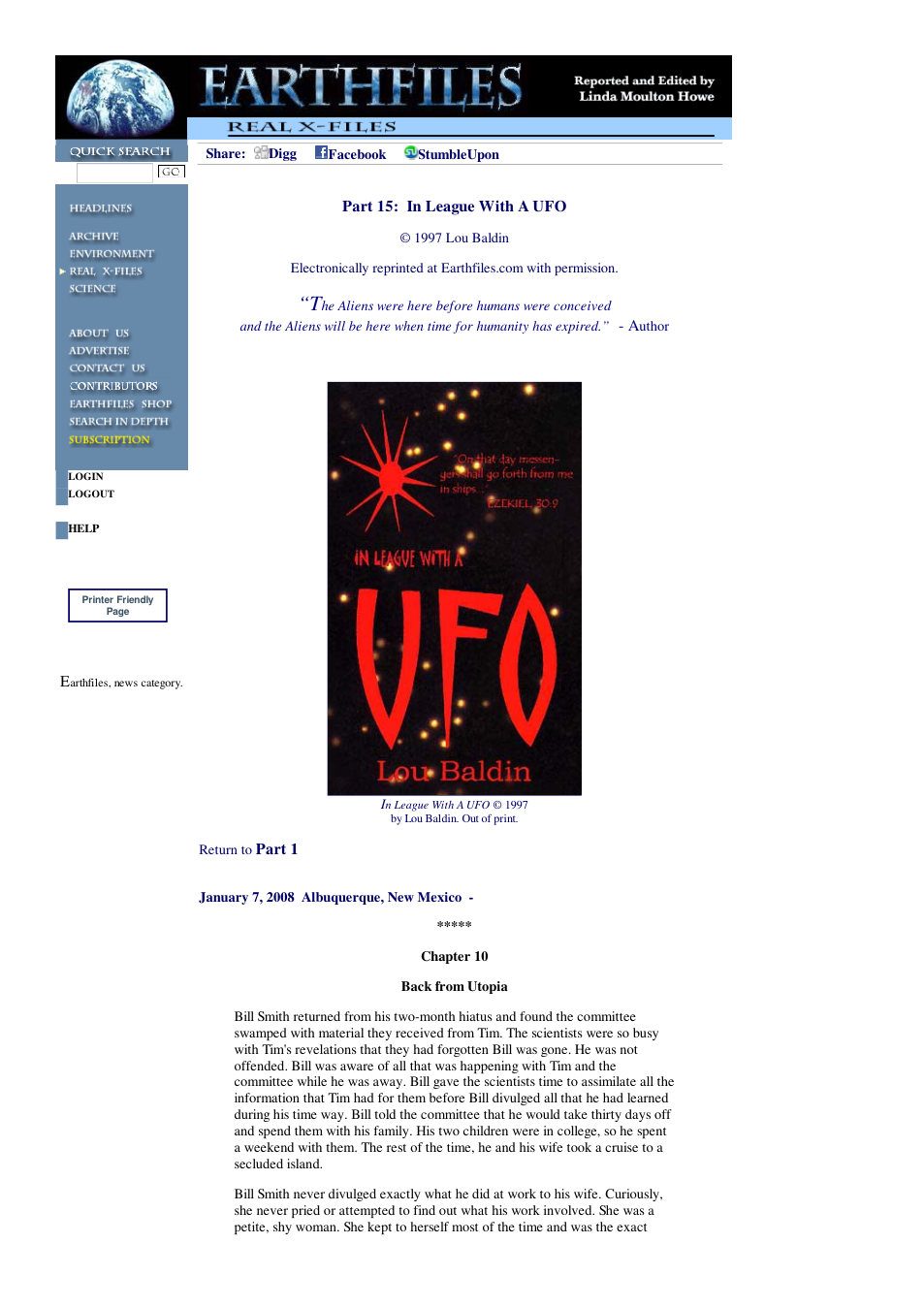 01 07 2008 Part 15 In League With A UFO cover