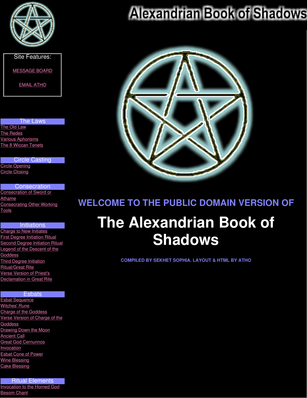 Alexandrian Book Of Shadows cover