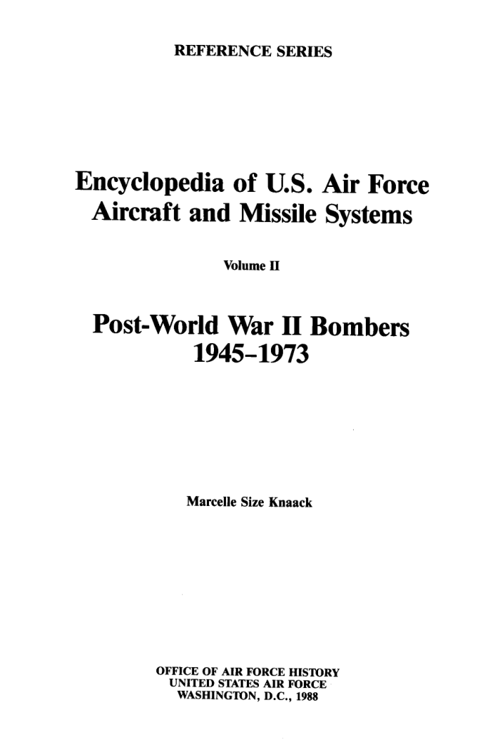Encyclopedia of US Aircraft and Missile Systems Vol 2 - Post WWII cover