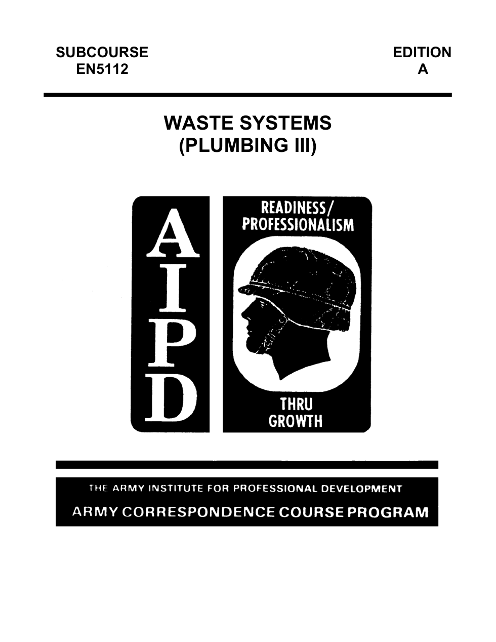 ARMY Plumbing III - Waste Systems EN5112 102 pages cover