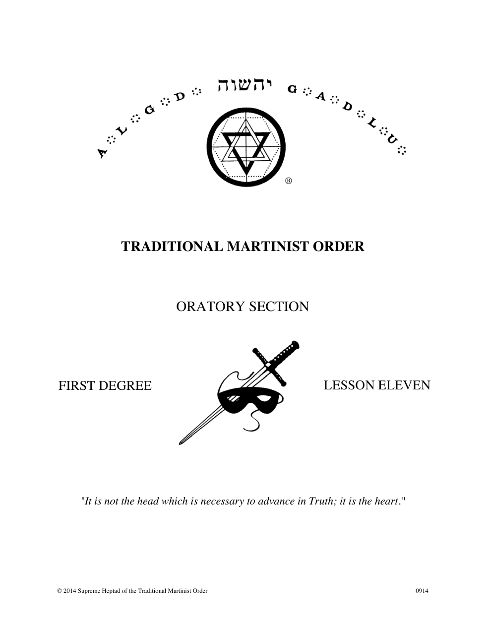 First Degree Lesson 11-09212014 cover