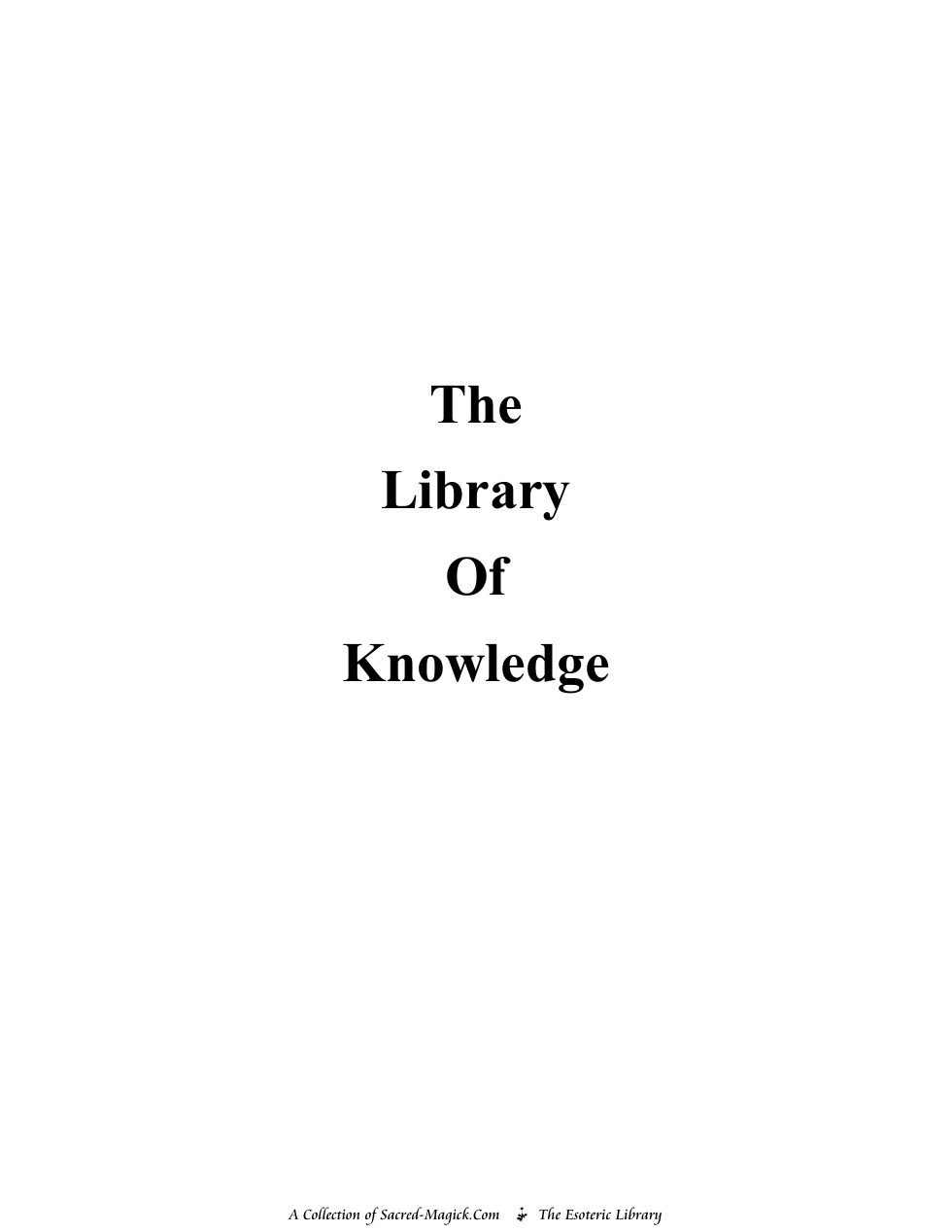 The Library of Knowledge cover