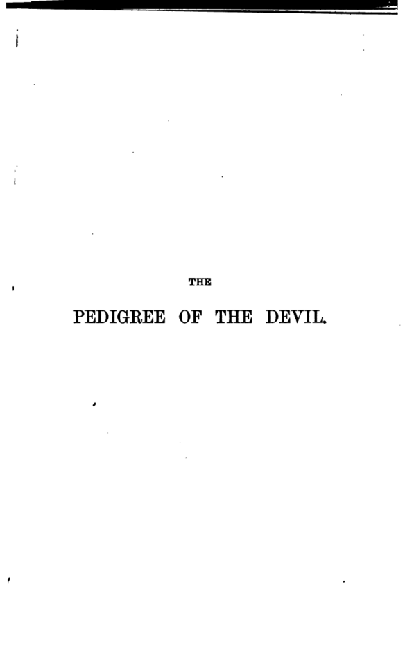 The Pedigree of the Devil - F T Hall cover