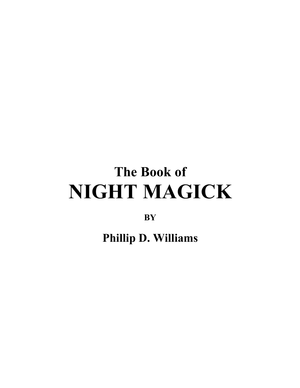 Night Magick cover