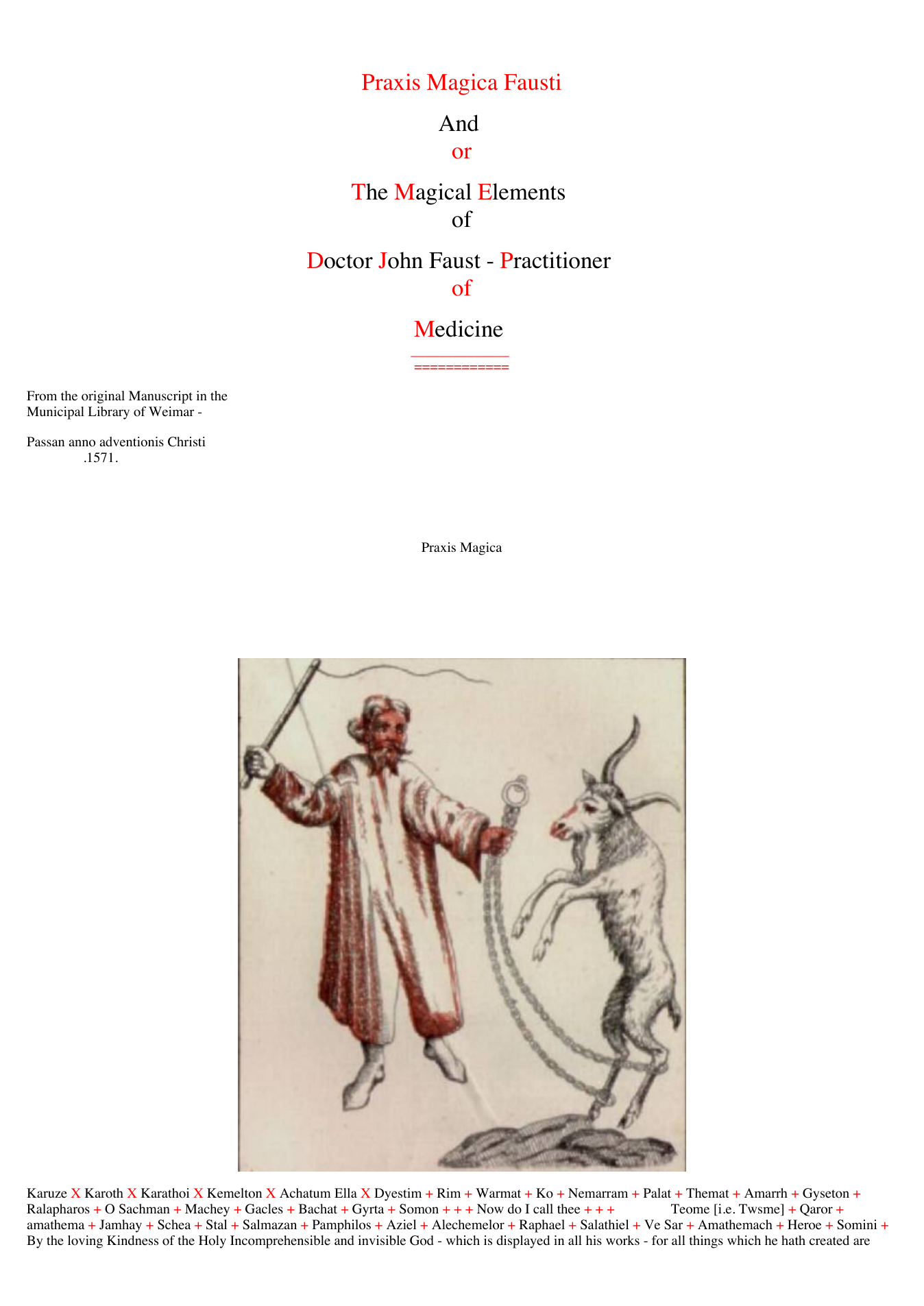 Praxis Magica Fausti cover