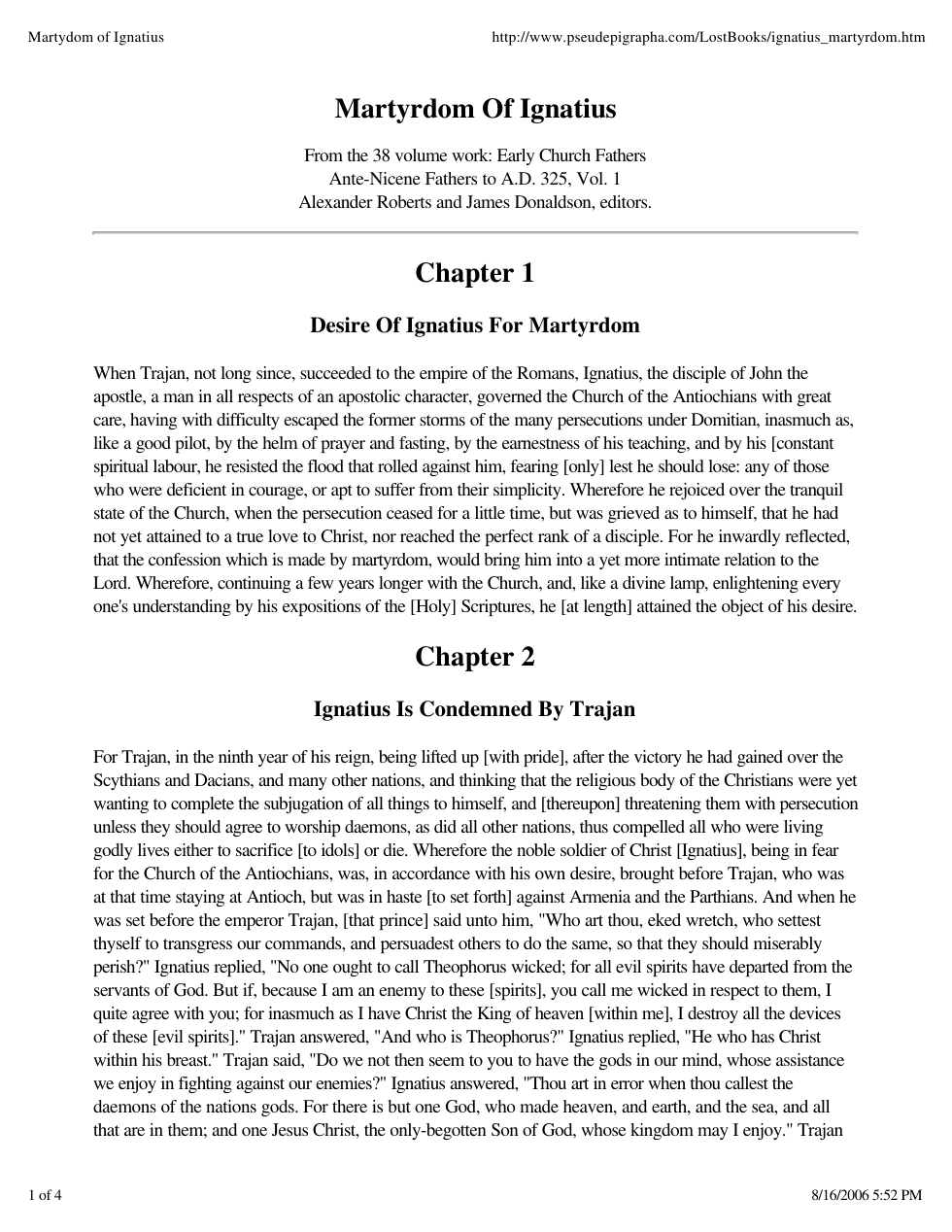 Martydom of Ignatius cover