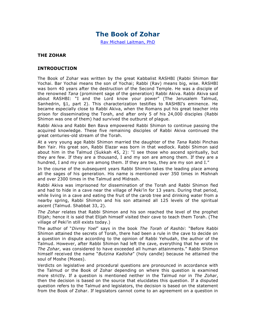 The Book of Zohar cover