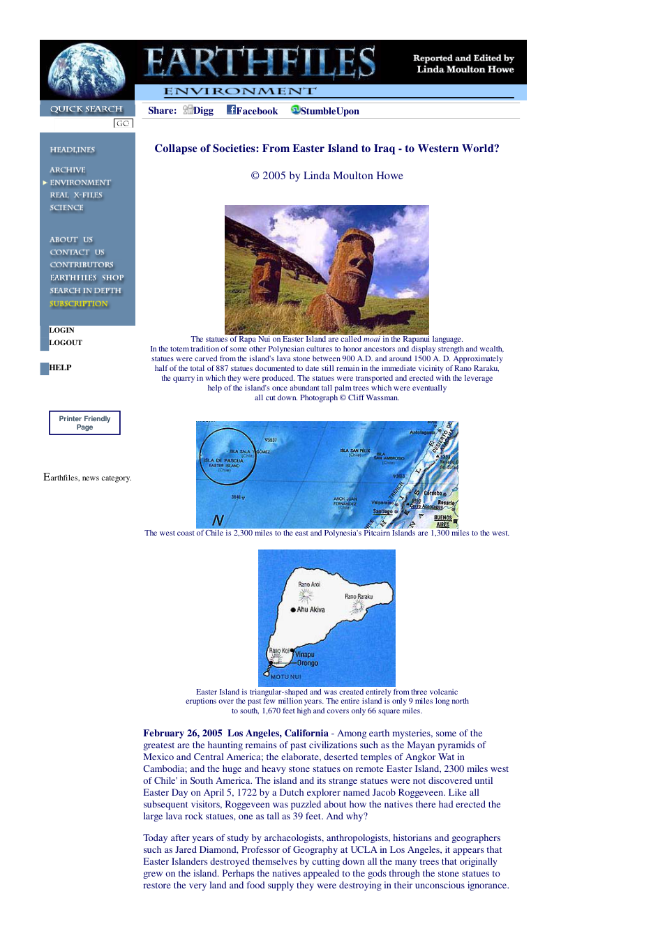 02 26 2005 Collapse of Societies From Easter Island to Iraq - to Western World cover