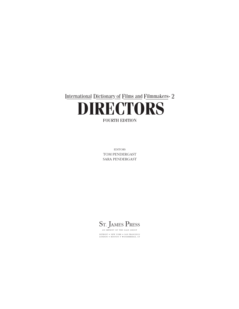International Dictionary of Film Directors - first part cover