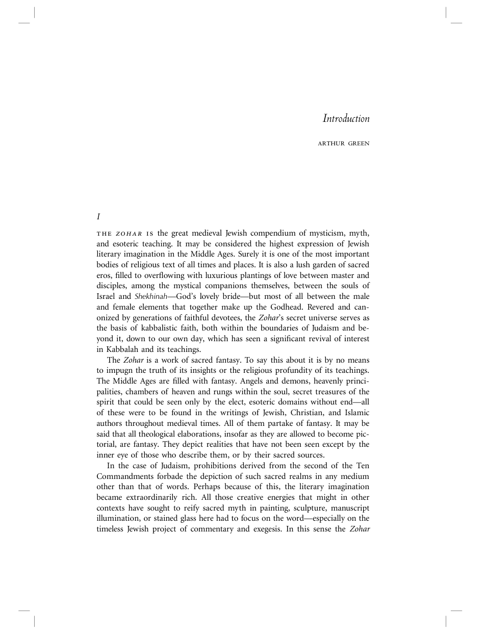 Greens Introduction to the Zohar cover