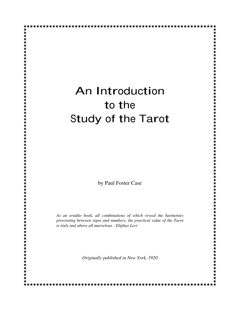 Study the Tarot cover