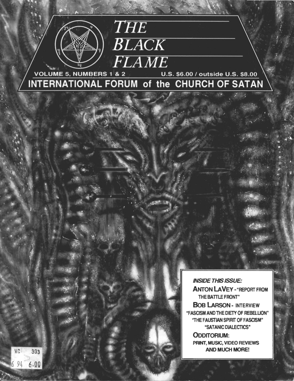 The Black Flame, Vol. 5, No. 1 and 2 cover