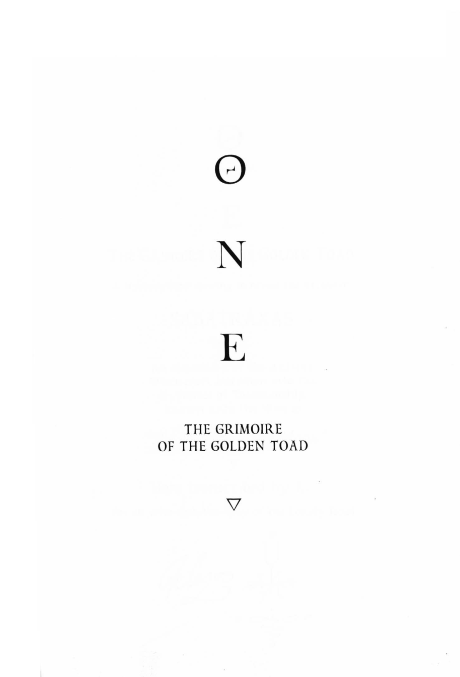 Andrew Chumbley-One Grimoire of the Golden-Toad cover