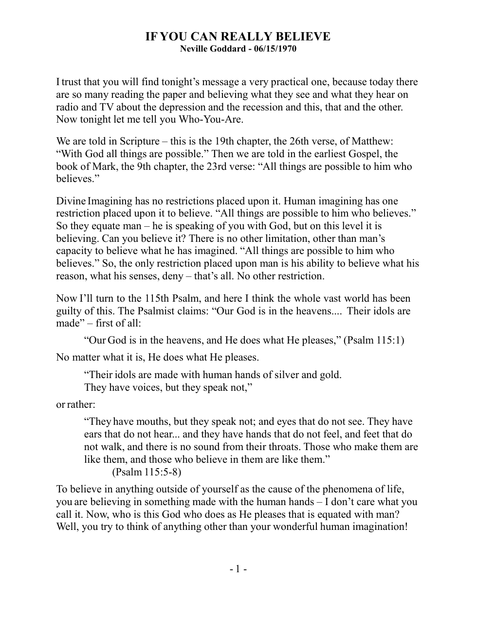 1970.06.15, If You Can Really Believe cover