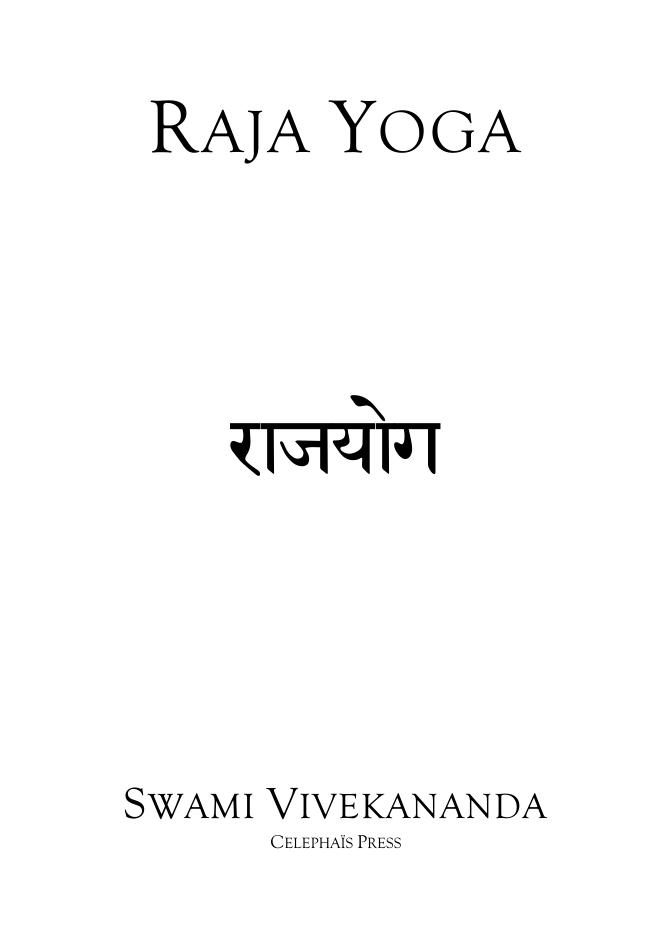 Raja Yoga by Swami Vivekananda cover