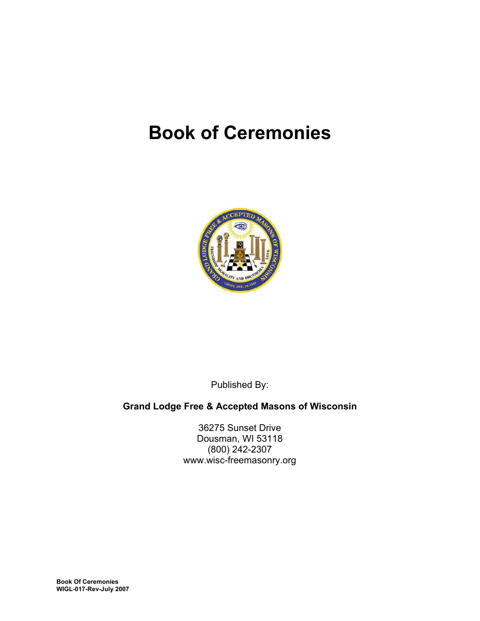 wi ceremonies cover