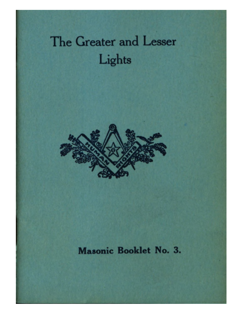The Greater & Lesser Lights - J K Adams (1919) cover