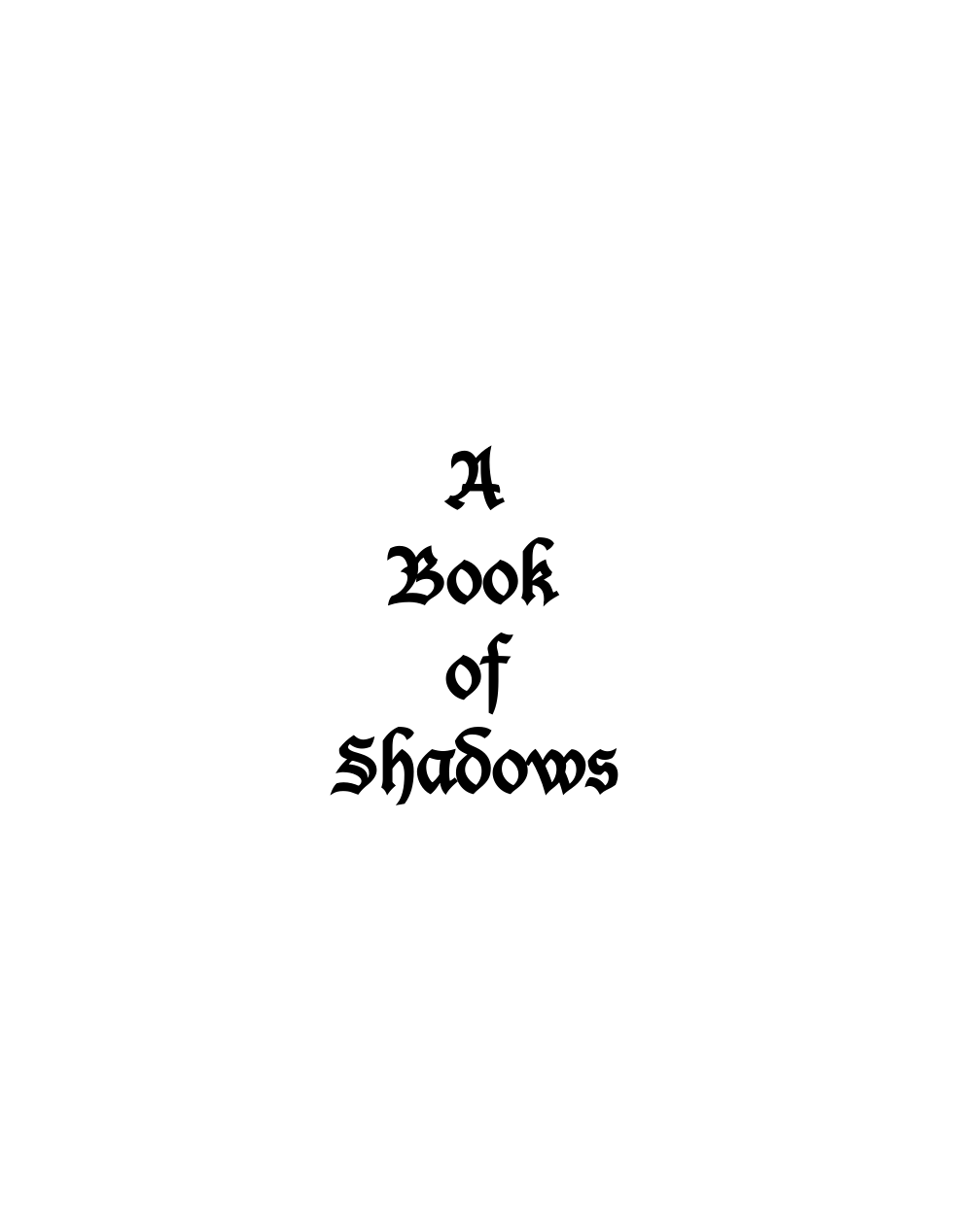 A Book of Shadows cover