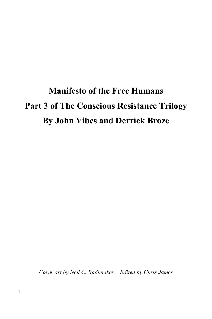 Manifesto Of The Free Humans cover