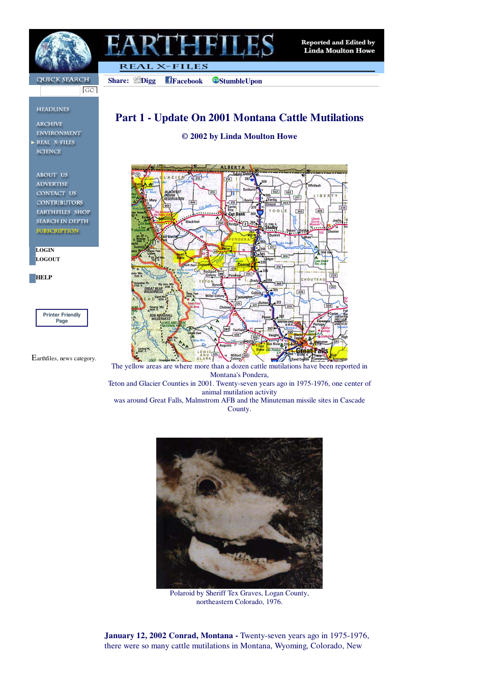 01 12 2002 Part 1 - Update On 2001 Montana Cattle Mutilations cover