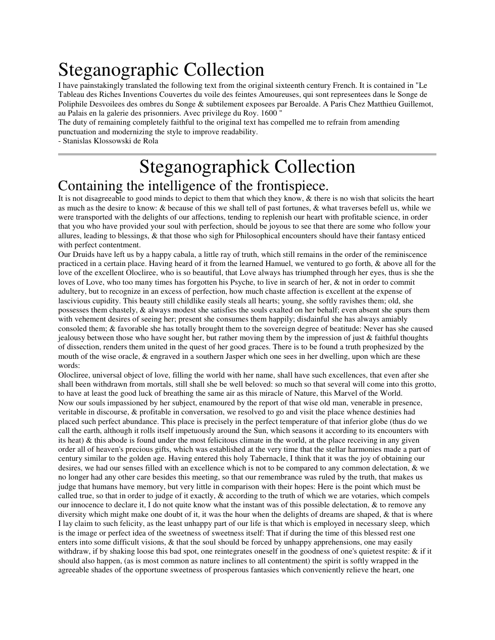 Steganographick Collection cover