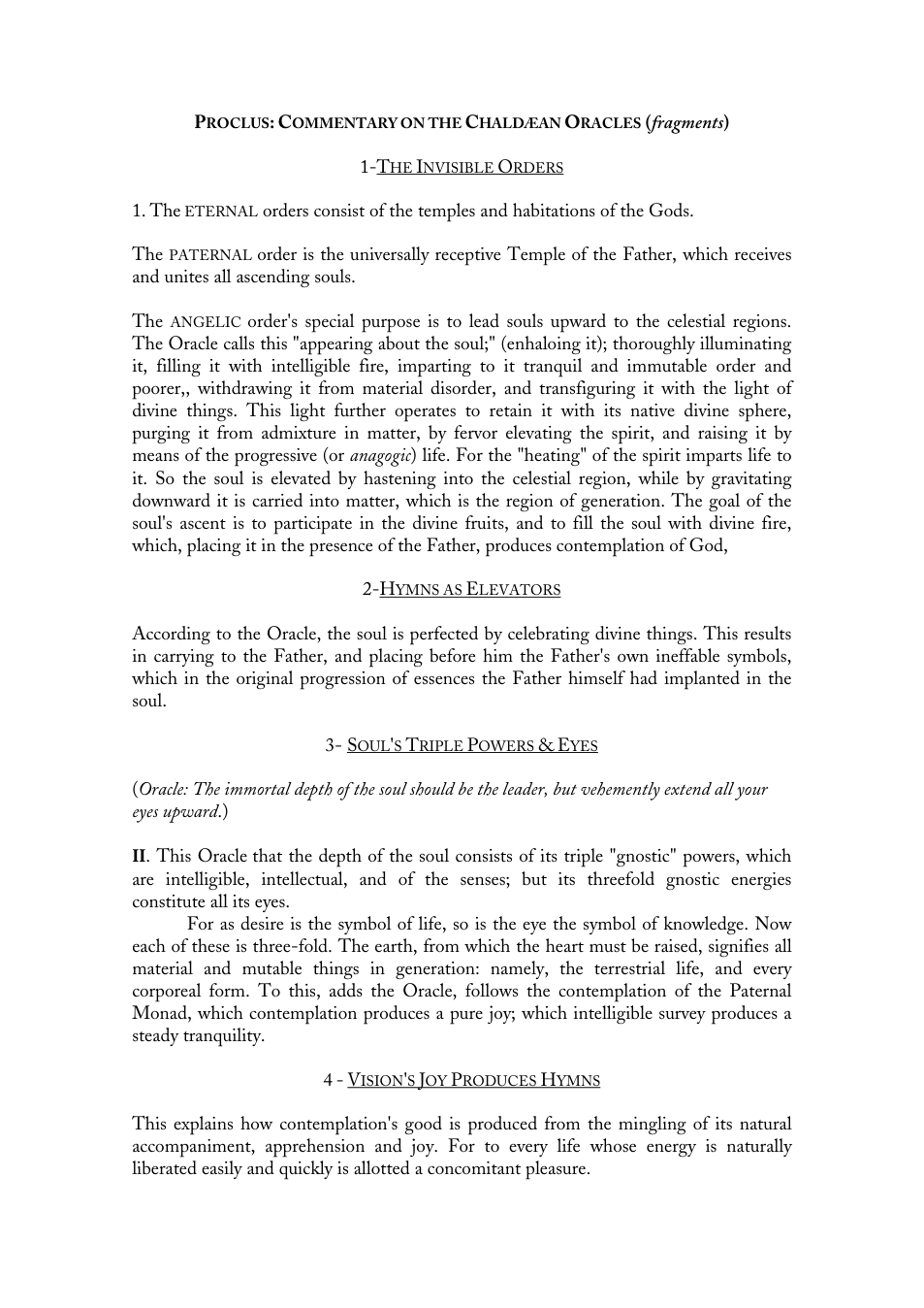 Proclus Chaldean Oracles commentary cover