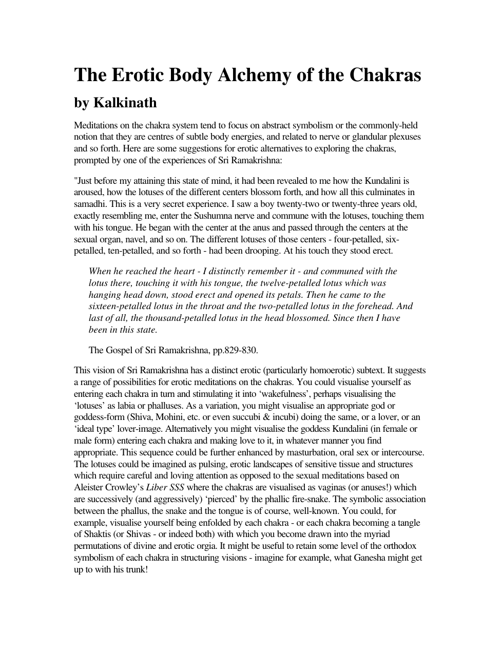 Erotic Body Alchemy of the Chakras cover
