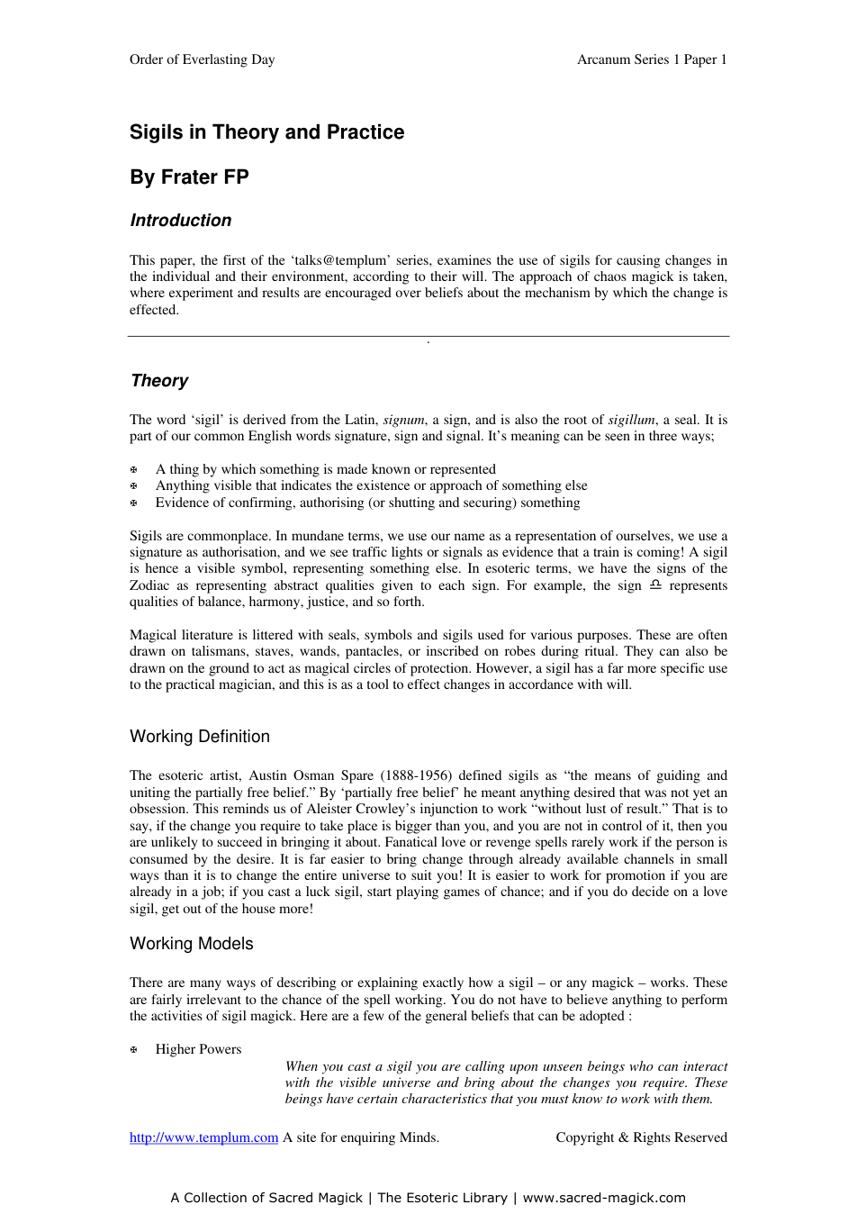 Sigils in Theory and Practice cover