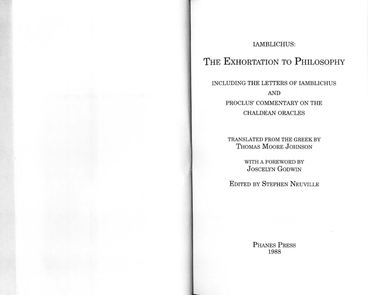 iamblichus-the-exhortation-to-philosophy cover