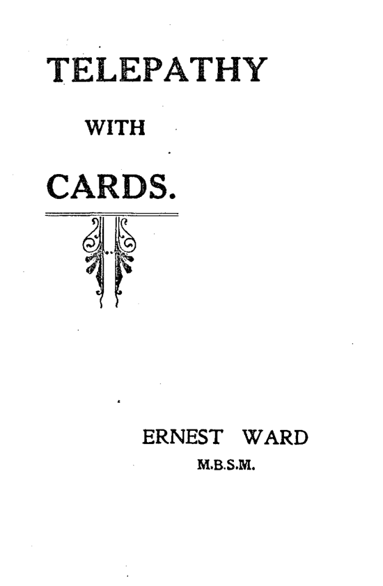 Telepathy with Cards cover