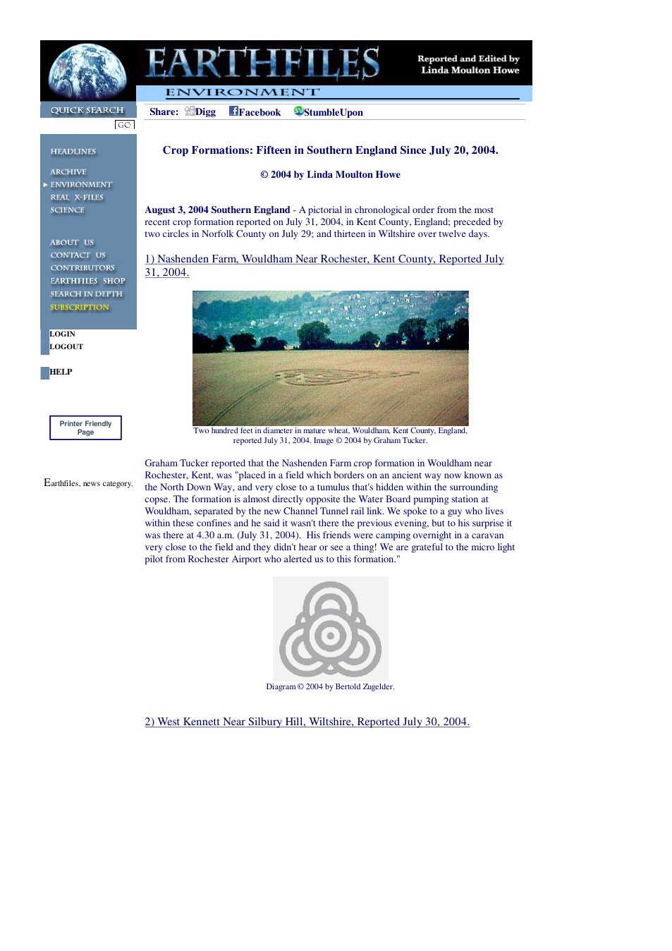 08 03 2004 Crop Formations Fifteen in Southern England Since July 20, 2004. cover