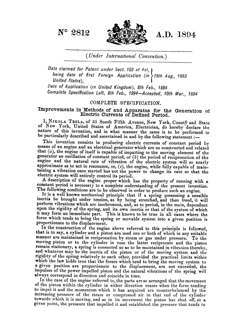 Tesla Patents - B2812 cover
