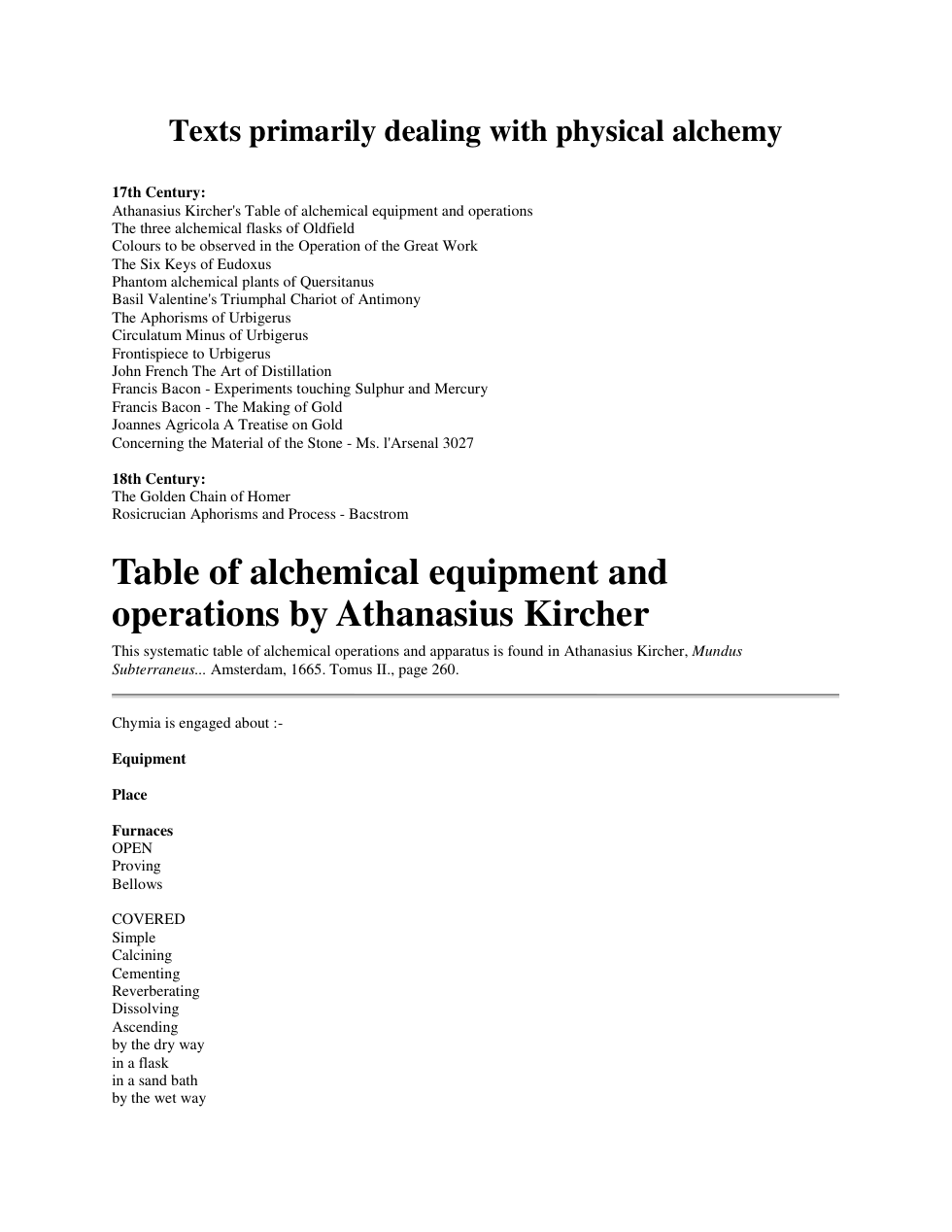 Physical Alchemy 17th and 18th Century cover