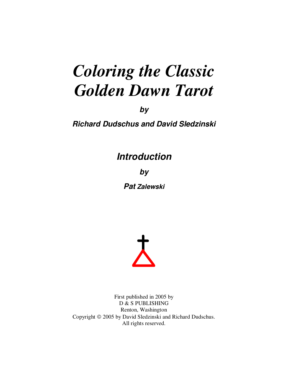 Coloring the Classic GD Tarot-2007 cover