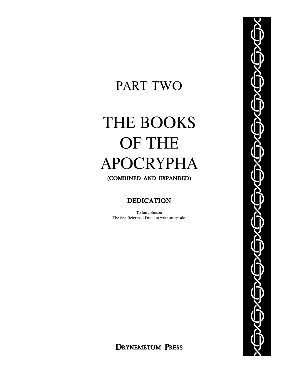 02 Books of the Apocrypha - A Reformed Druid Anthology cover