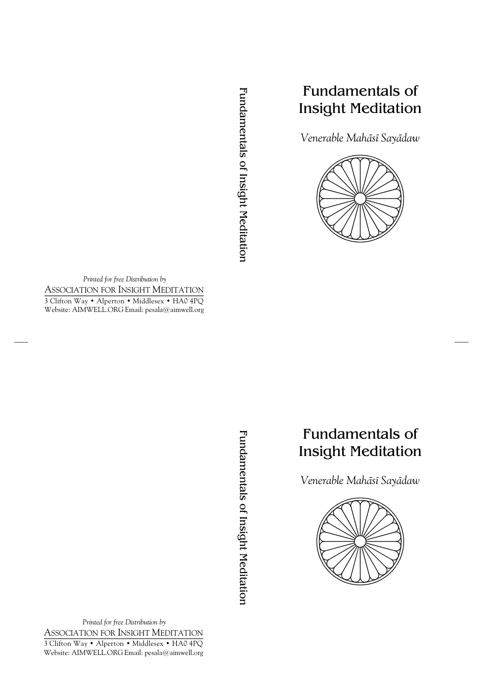 Fundamentals of Insight Meditation cover