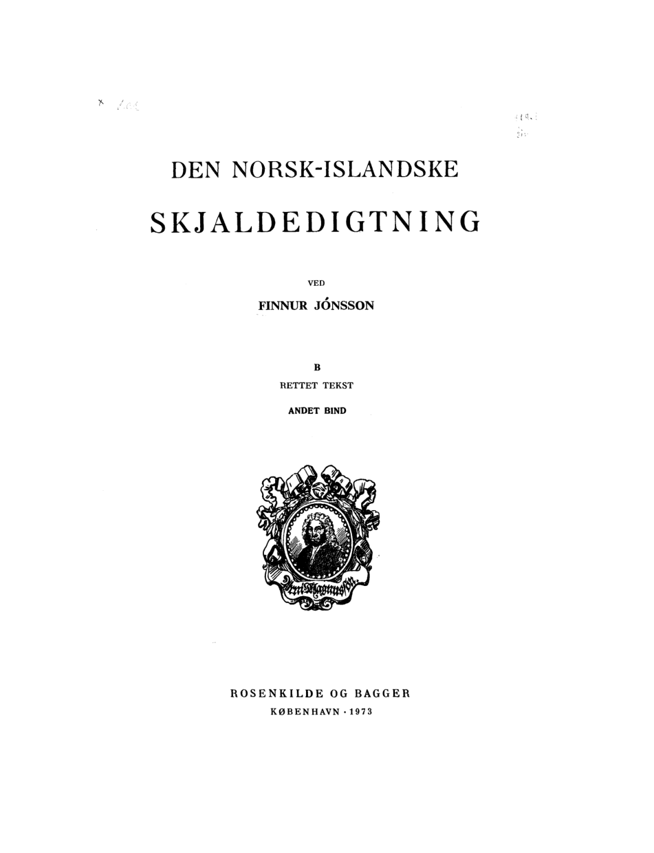 Skjaldedigtning vol. B2 cover