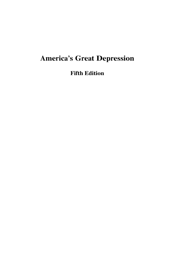 Murray Rothbard - America's Great Depression cover