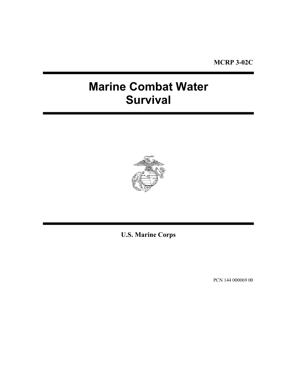 MCRP 3-02C Marine Combat Water Survival cover