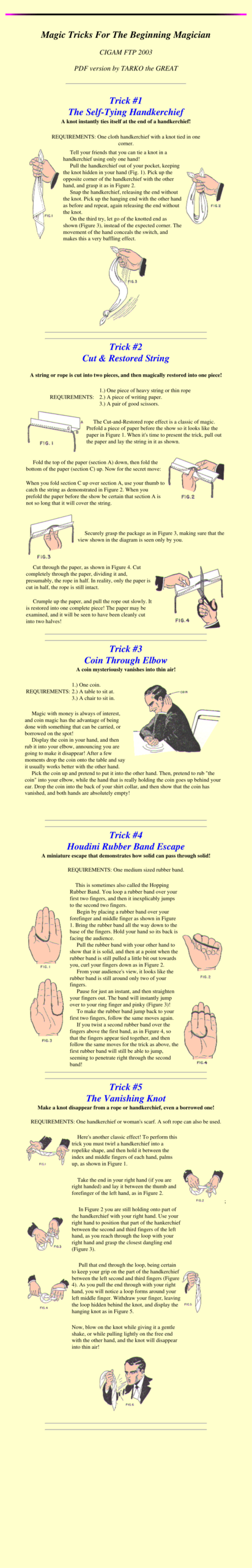 Magic Tricks for the Beginning Magician cover