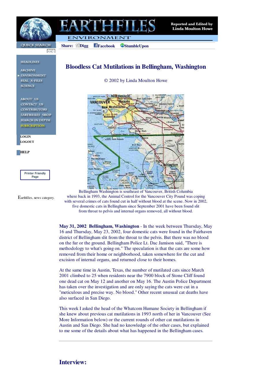 05 31 2002 Bloodless Cat Mutilations in Bellingham, Washington cover