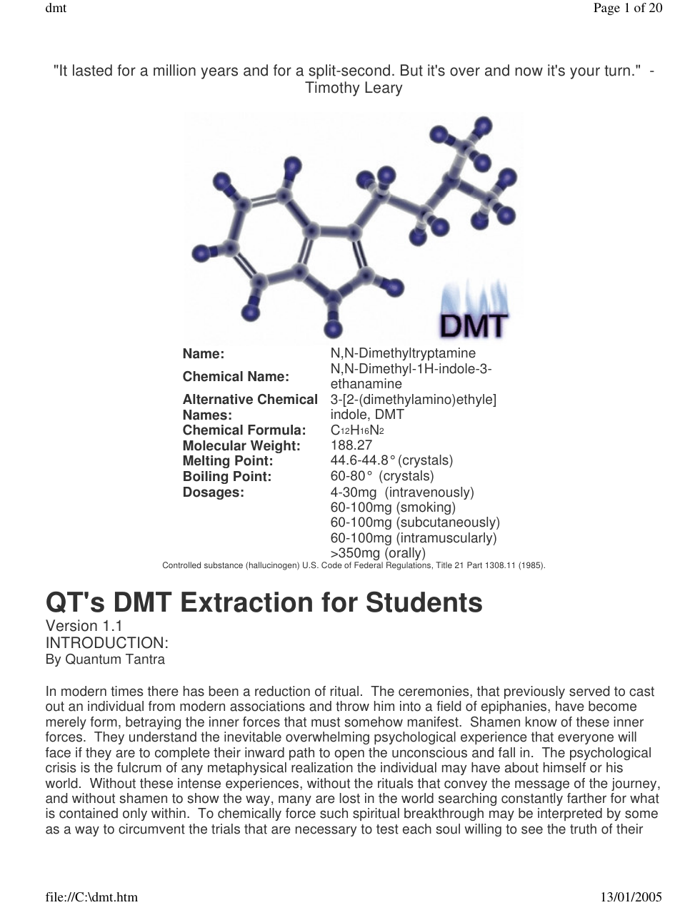 DMT Extraction cover