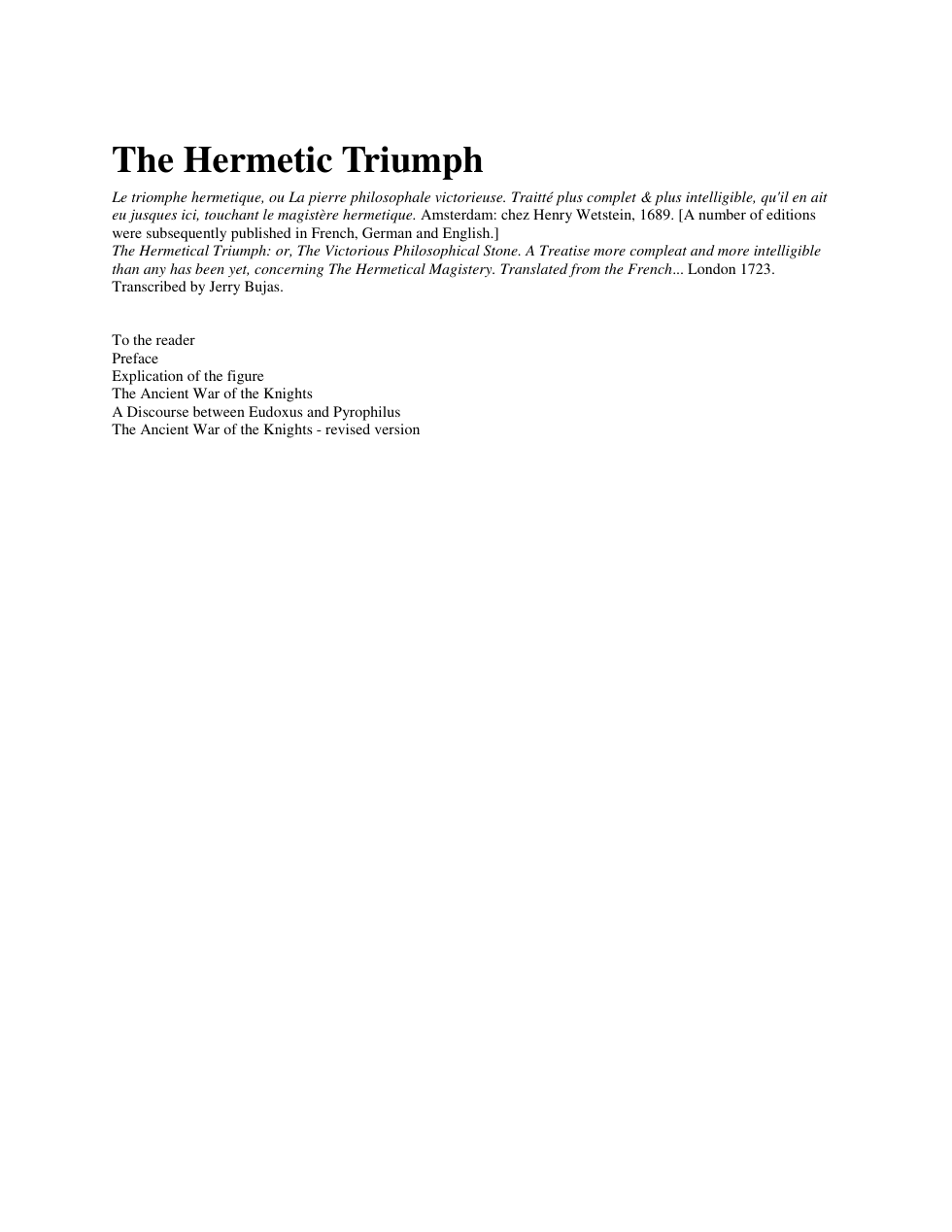 Hermetic Triumph cover