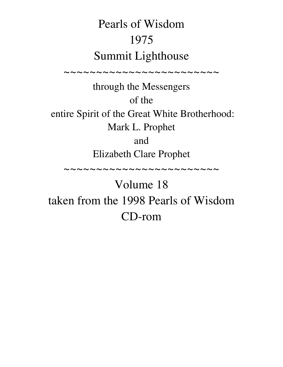 Pearls of Wisdom 1975 cover