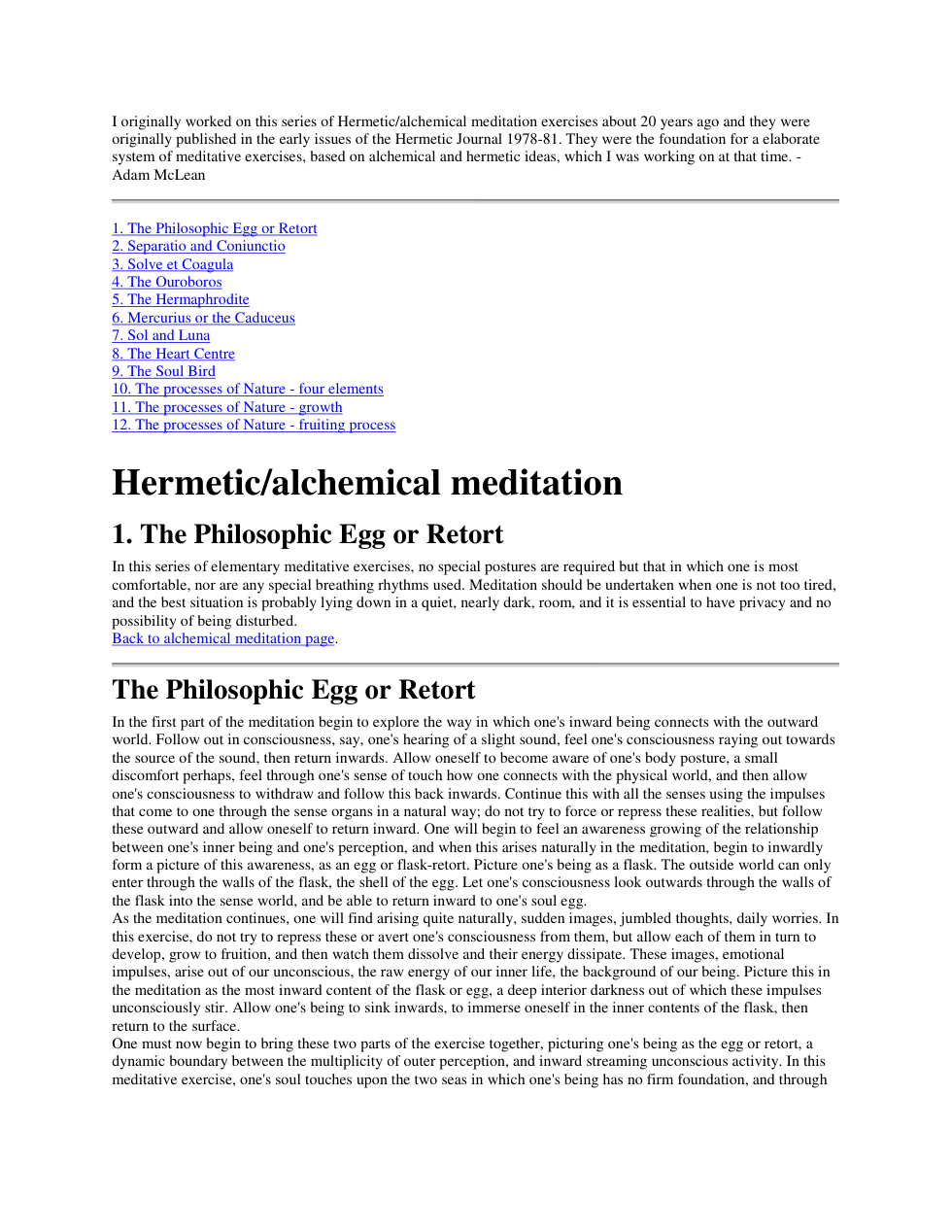Alchemical Meditation cover